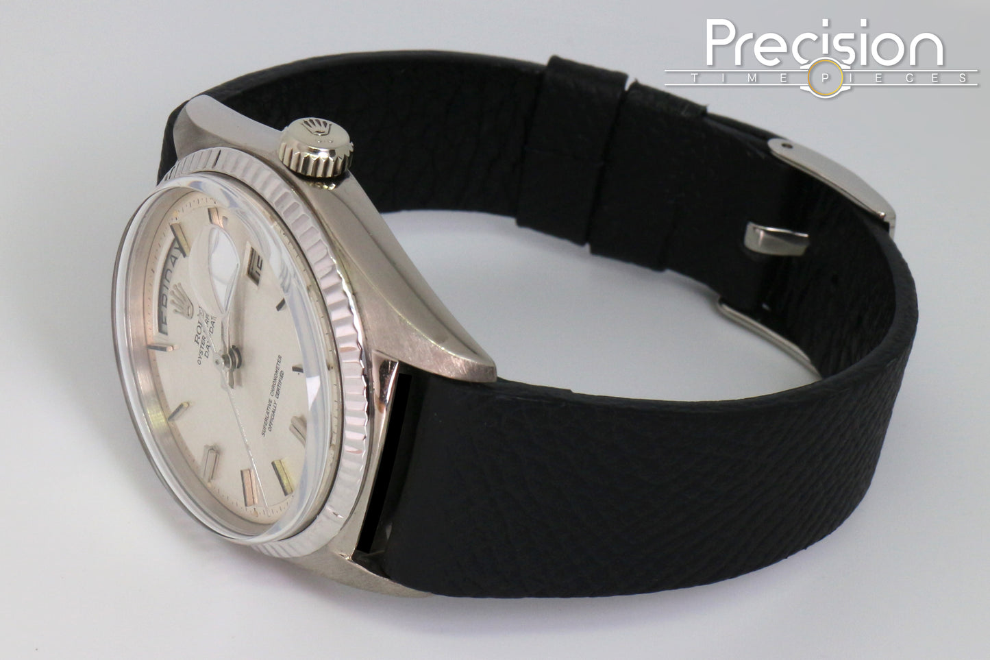 Rolex Day-Date 36 Ref: 1803 Silver Linen Dial 18K White Gold