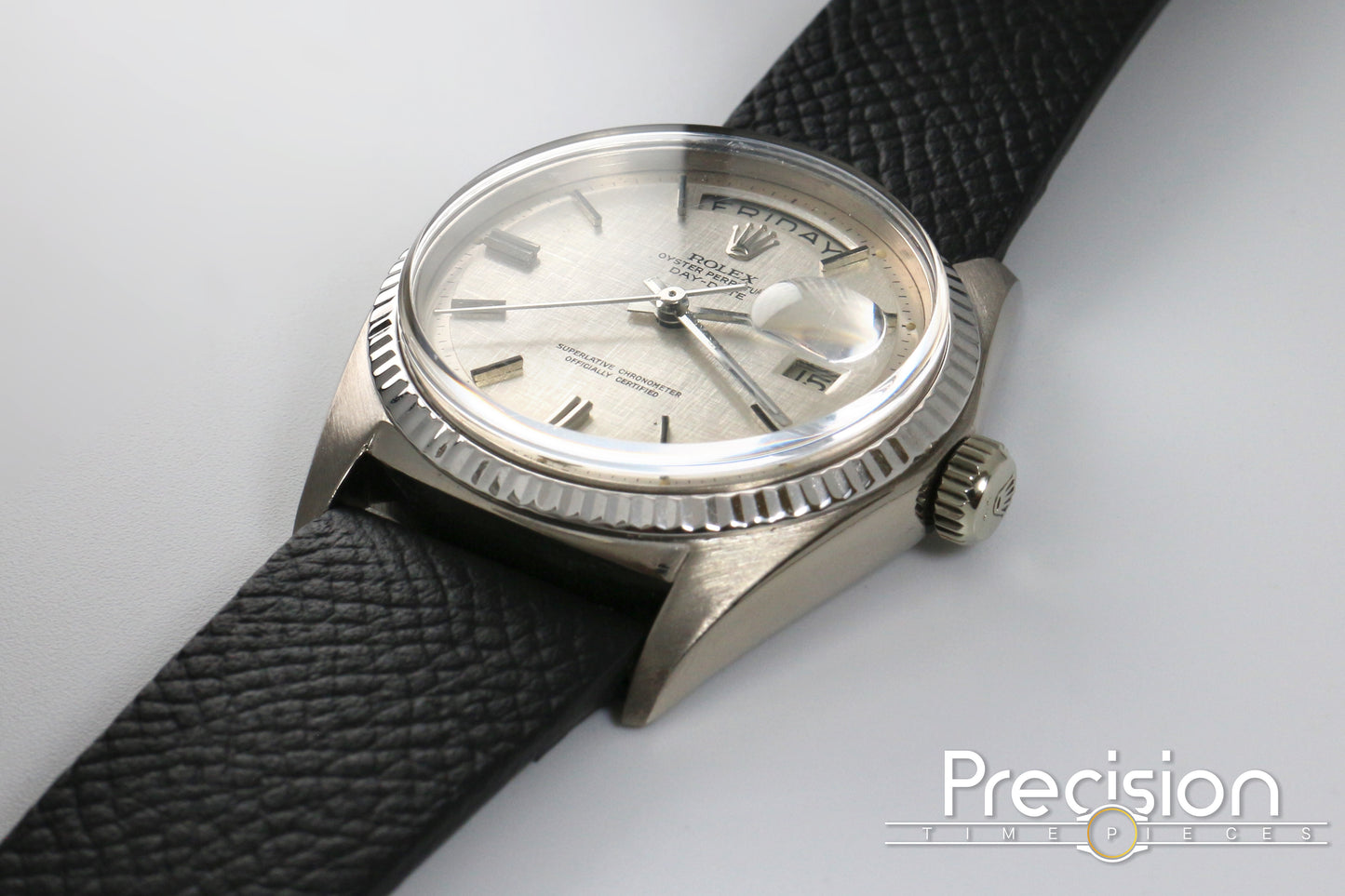 Rolex Day-Date 36 Ref: 1803 Silver Linen Dial 18K White Gold