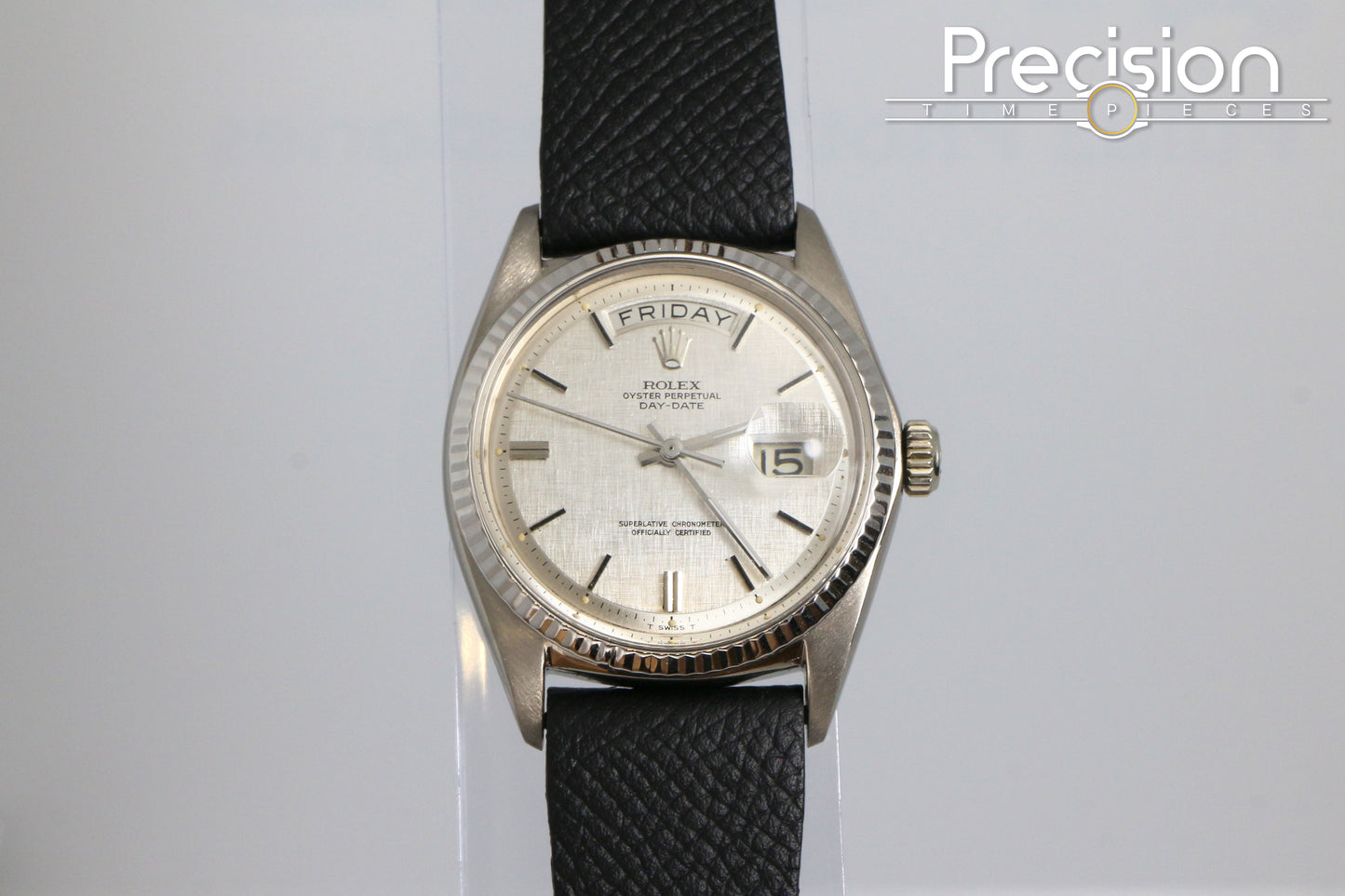 Rolex Day-Date 36 Ref: 1803 Silver Linen Dial 18K White Gold