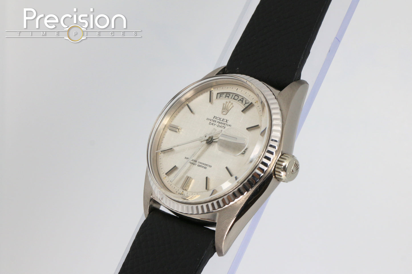 Rolex Day-Date 36 Ref: 1803 Silver Linen Dial 18K White Gold