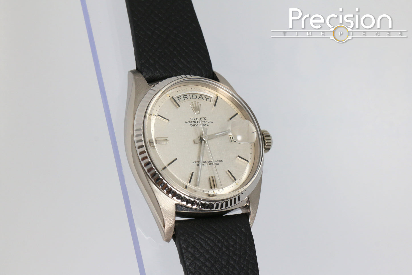 Rolex Day-Date 36 Ref: 1803 Silver Linen Dial 18K White Gold