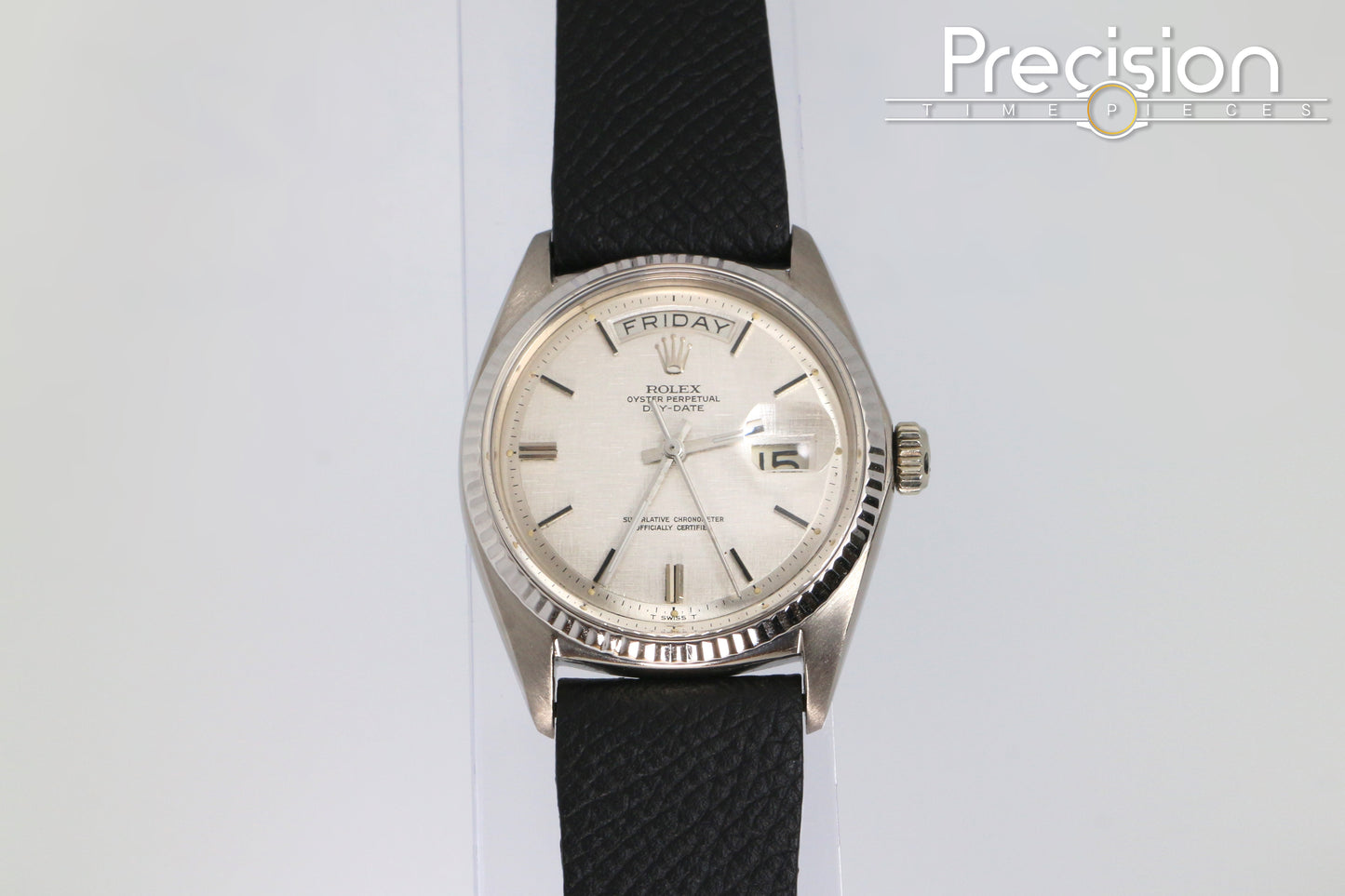 Rolex Day-Date 36 Ref: 1803 Silver Linen Dial 18K White Gold