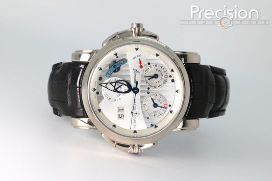 Ulysse Nardin Sonata Ref: 660-88 42mm 18K White Gold Full Set