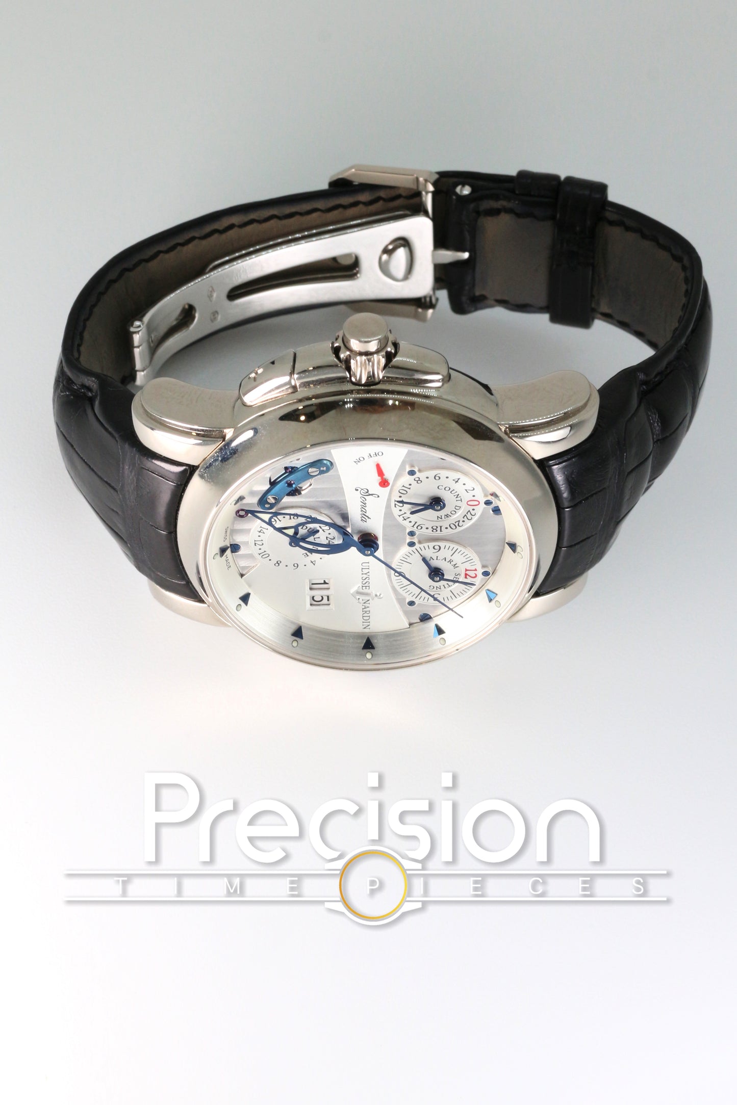 Ulysse Nardin Sonata Ref: 660-88 42mm 18K White Gold Full Set