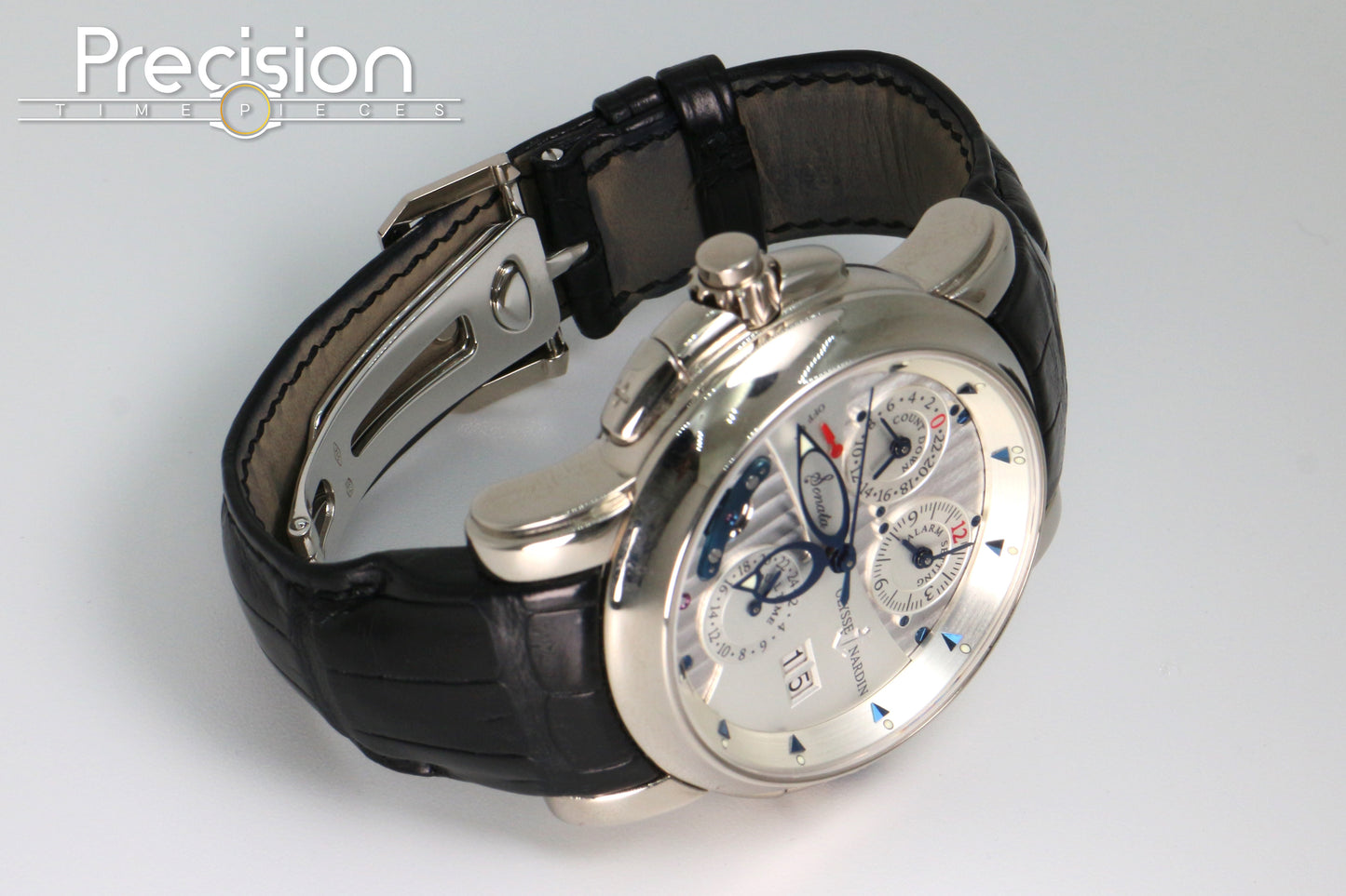 Ulysse Nardin Sonata Ref: 660-88 42mm 18K White Gold Full Set