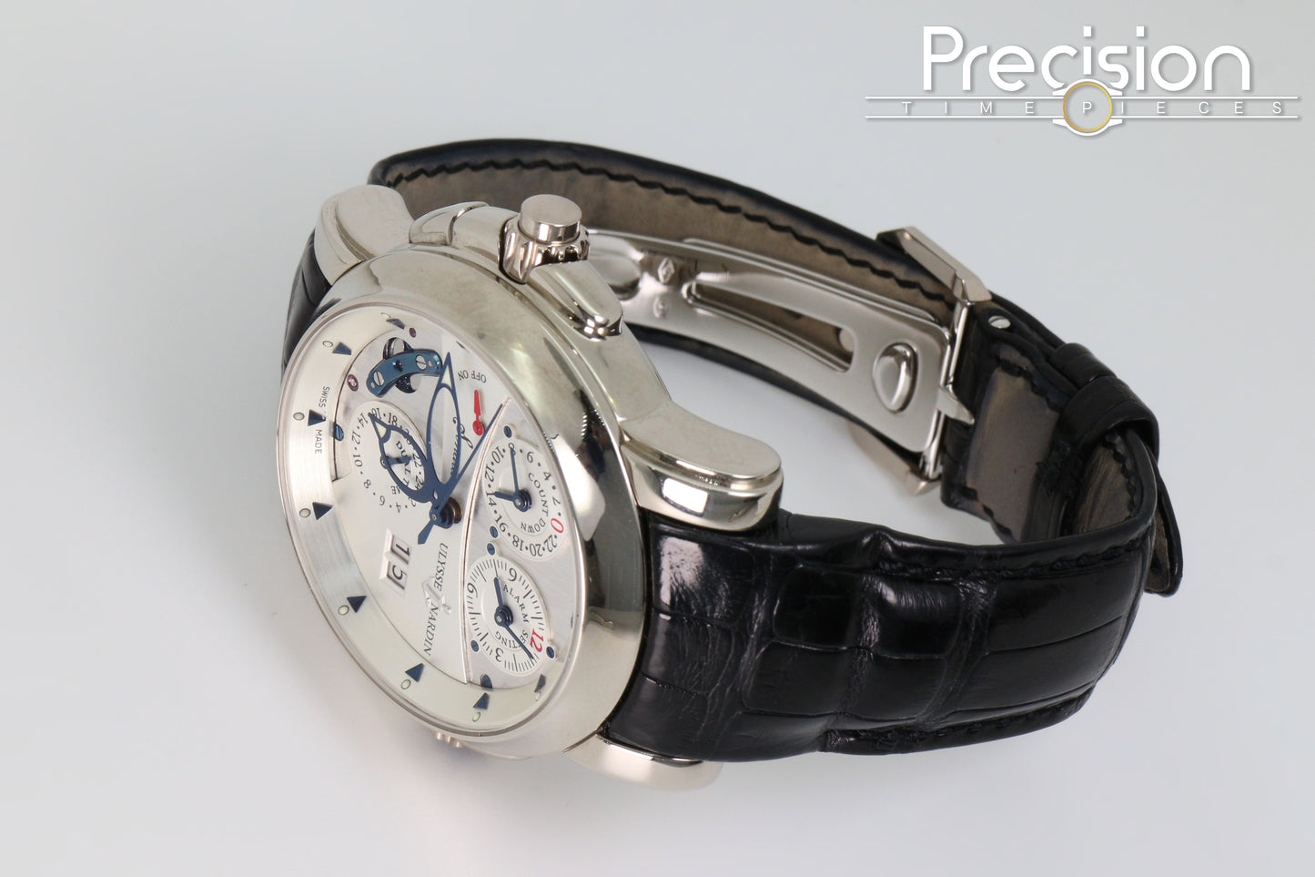 Ulysse Nardin Sonata Ref: 660-88 42mm 18K White Gold Full Set