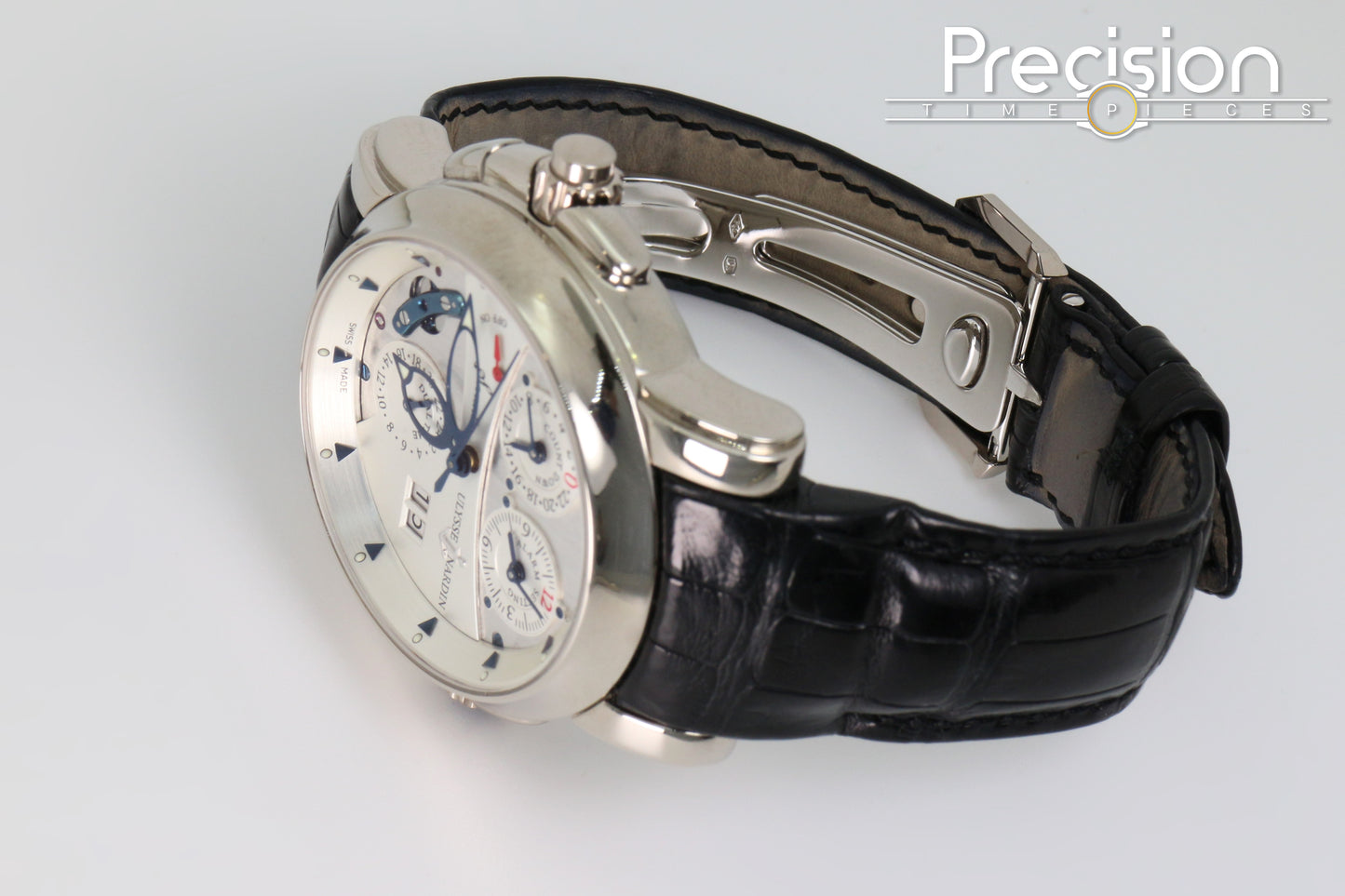 Ulysse Nardin Sonata Ref: 660-88 42mm 18K White Gold Full Set