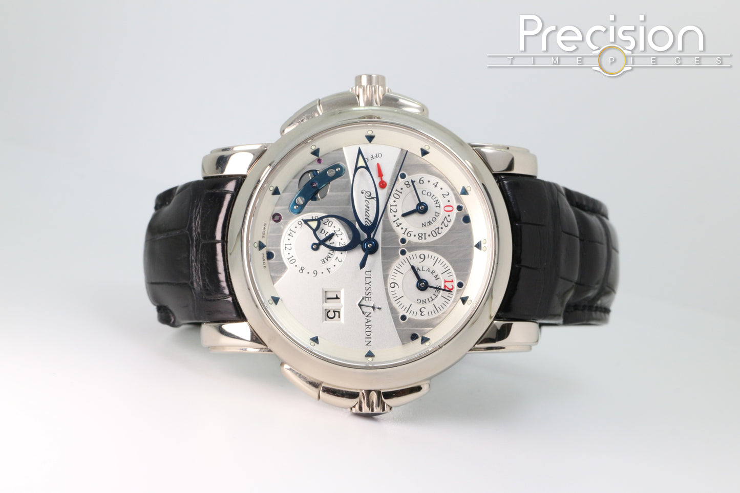 Ulysse Nardin Sonata Ref: 660-88 42mm 18K White Gold Full Set