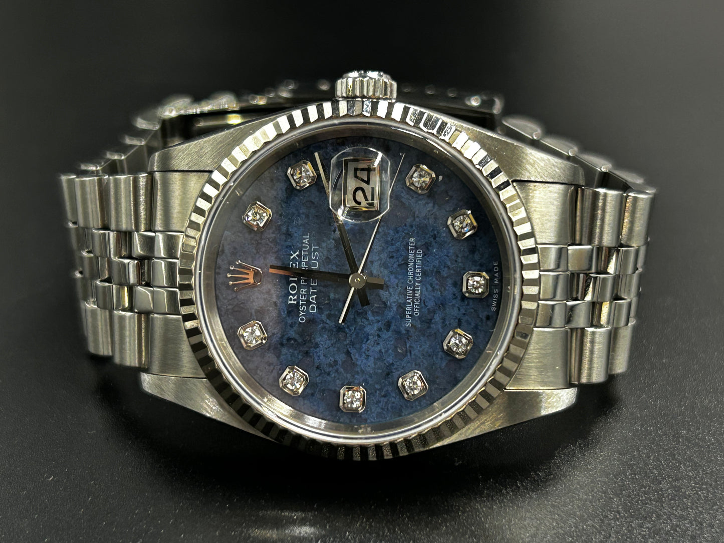 Rolex DateJust 36 Ref: 16234 Rare Sodalite Dial Full Set Mint (Excellent dial)