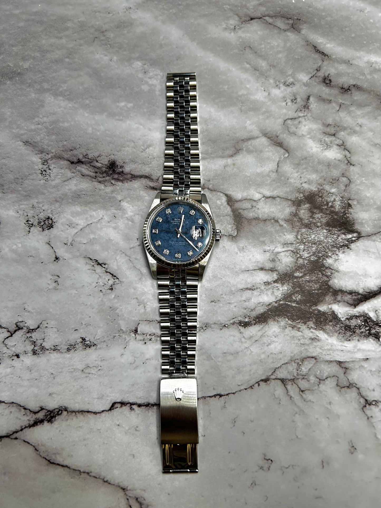 Rolex DateJust 36 Ref: 16234 Rare Sodalite Dial Full Set Mint (Excellent dial)