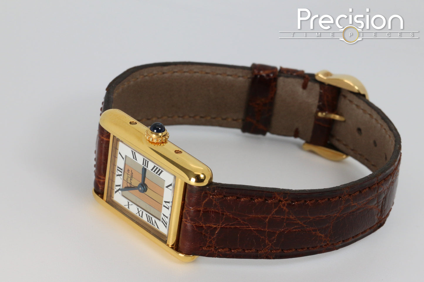 Cartier Vermeil Tank Mus De Ref: 5057001 20mm Quartz Gold-Plated