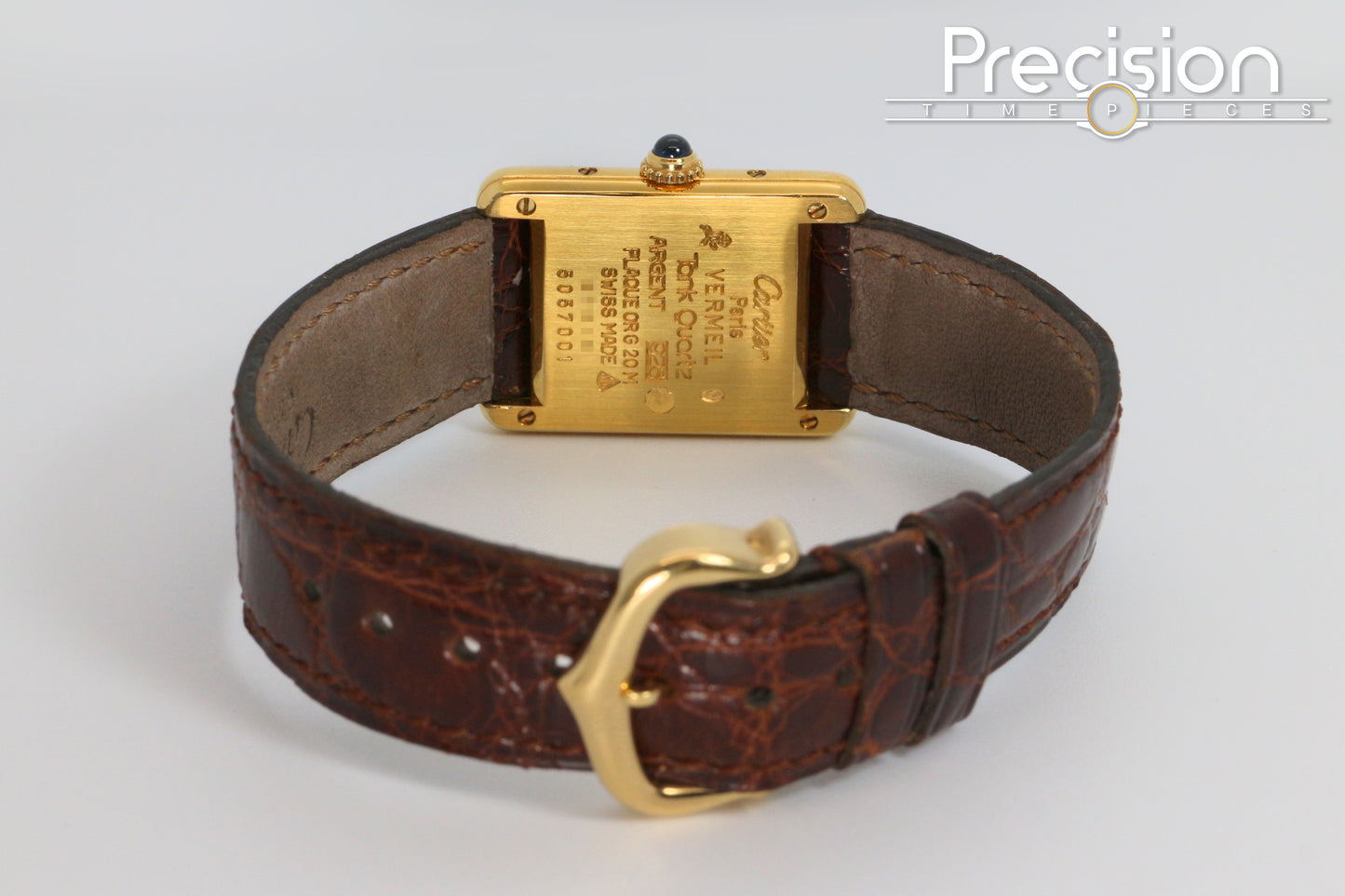 Cartier Vermeil Tank Mus De Ref: 5057001 20mm Quartz Gold-Plated