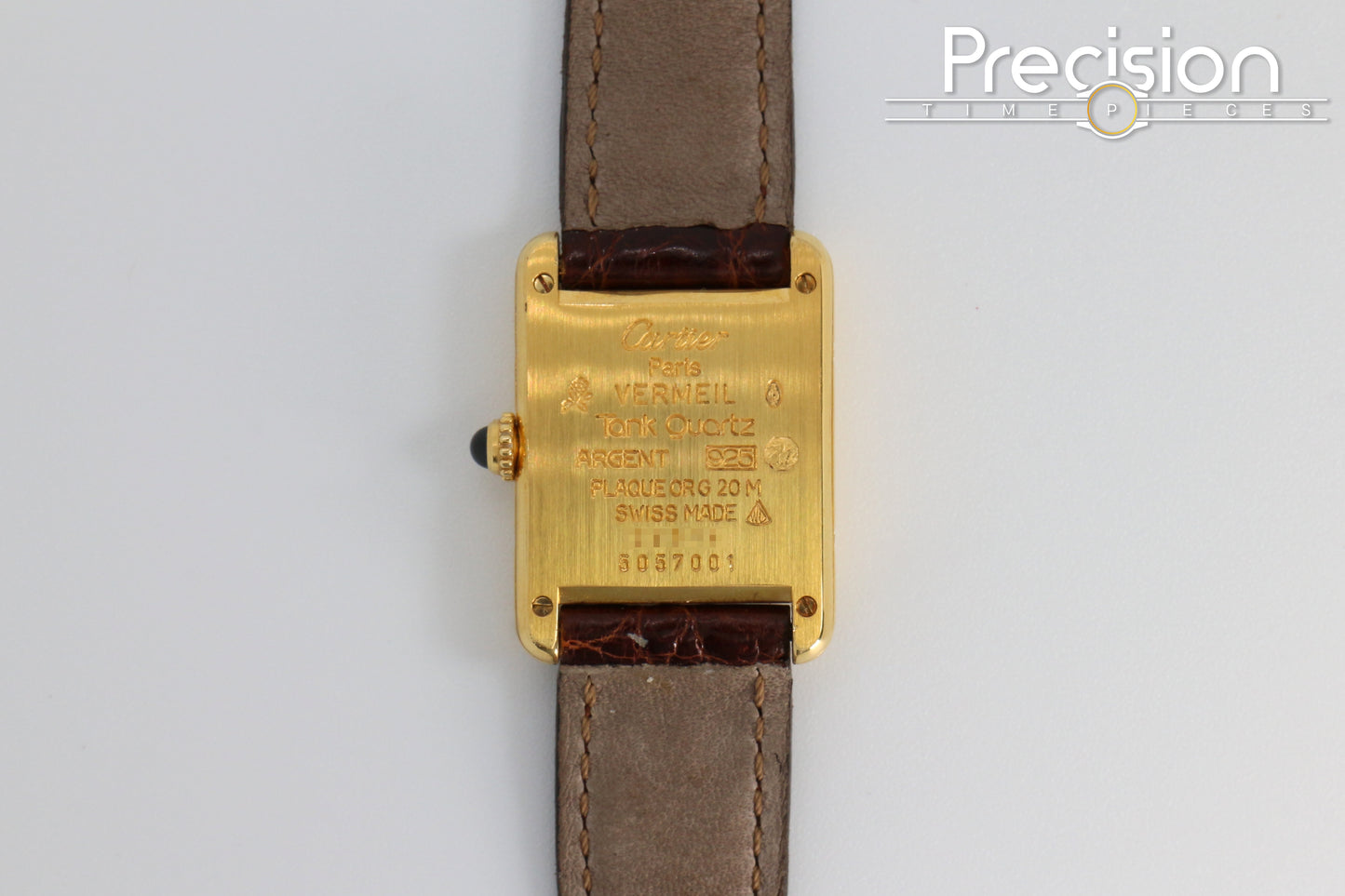 Cartier Vermeil Tank Mus De Ref: 5057001 20mm Quartz Gold-Plated