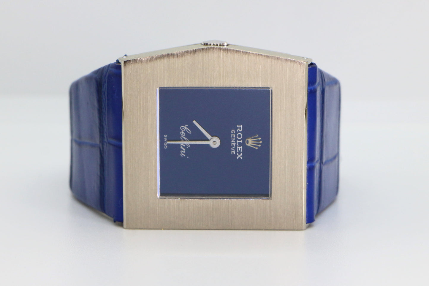 Rolex Cellini “Midas” Style Case 18K White Gold Untouched Case Deep-Ocean Blue Mirror Dial
