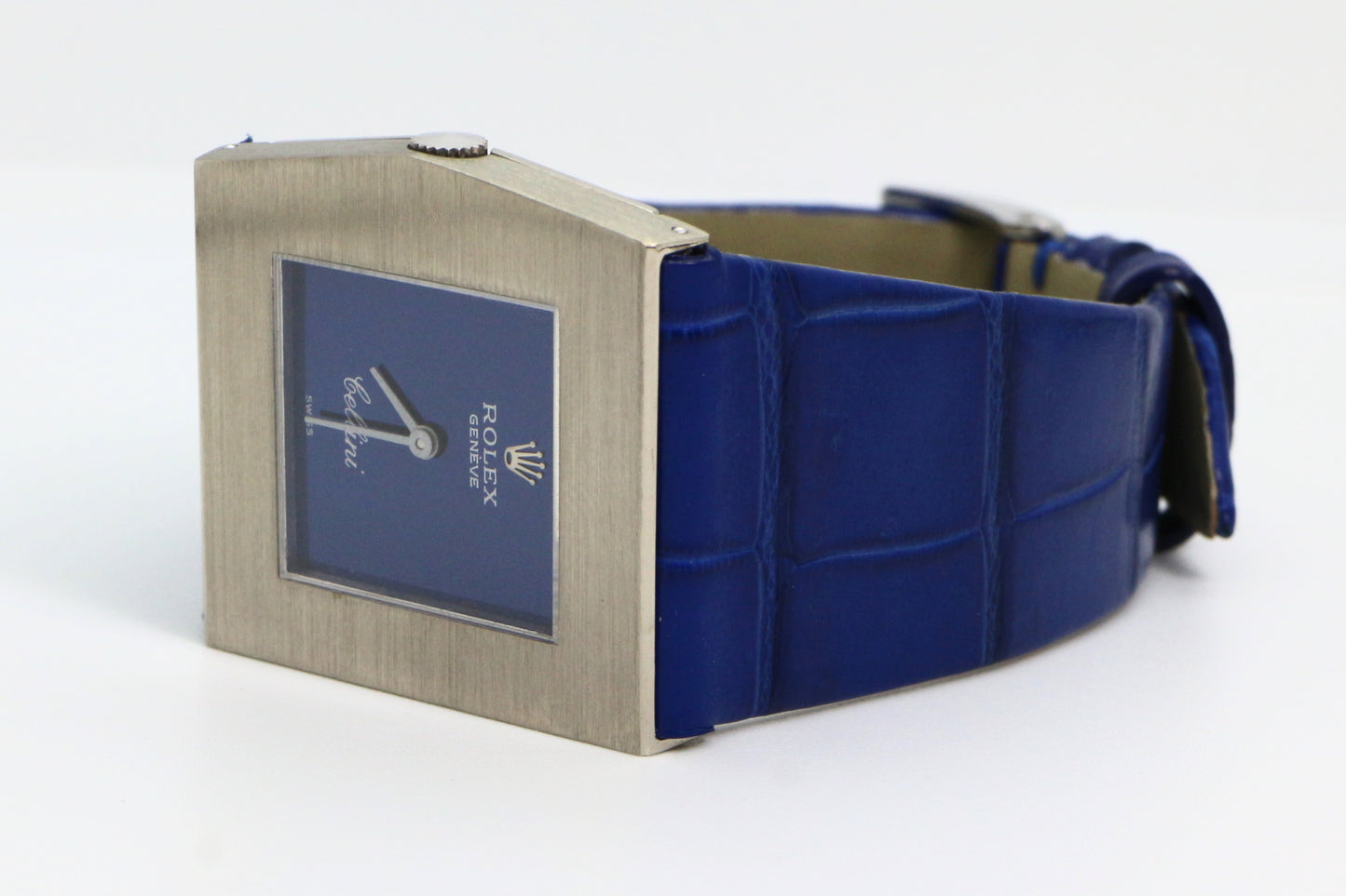 Rolex Cellini “Midas” Style Case 18K White Gold Untouched Case Deep-Ocean Blue Mirror Dial