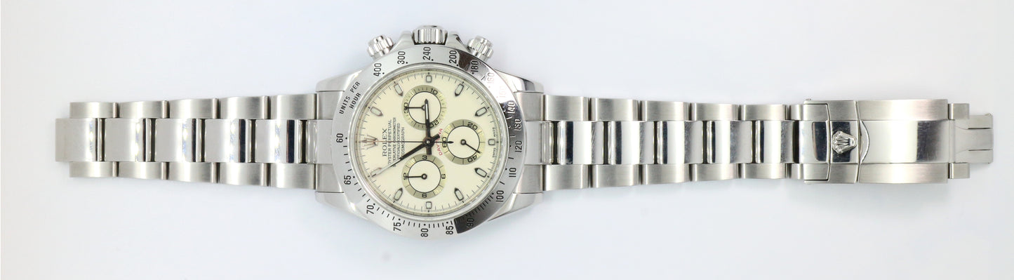 Rolex 116520 Daytona “Panna Dial” P-Series Full Set Untouched Case
