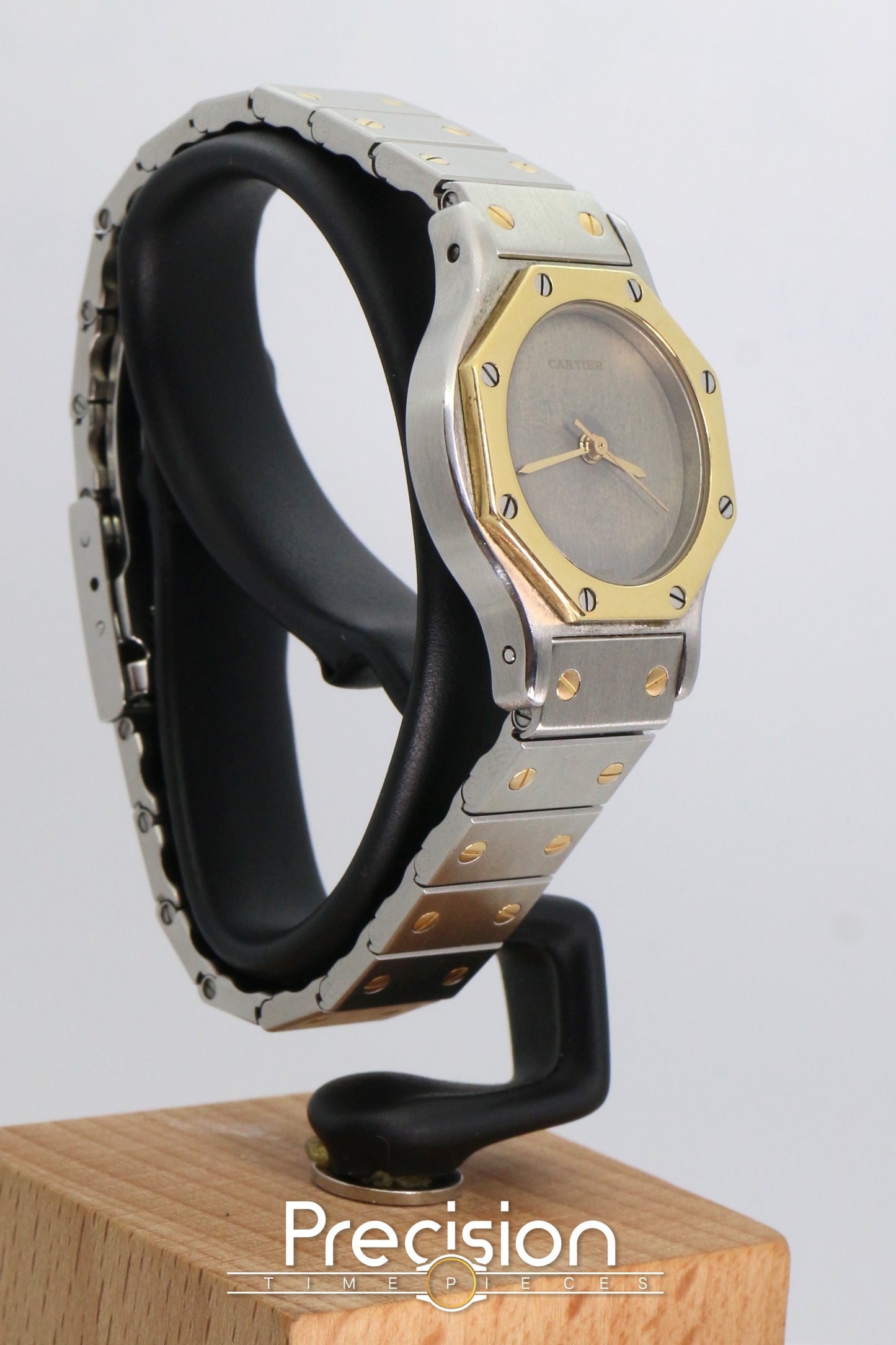 Cartier Santos Octagon Ref: 0907 Rare “Ghost Dial” Tropical 25mm Auto
