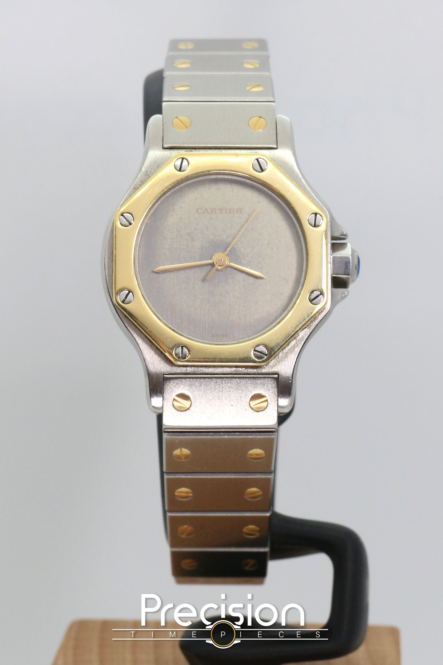 Cartier Santos Octagon Ref: 0907 Rare “Ghost Dial” Tropical 25mm Auto