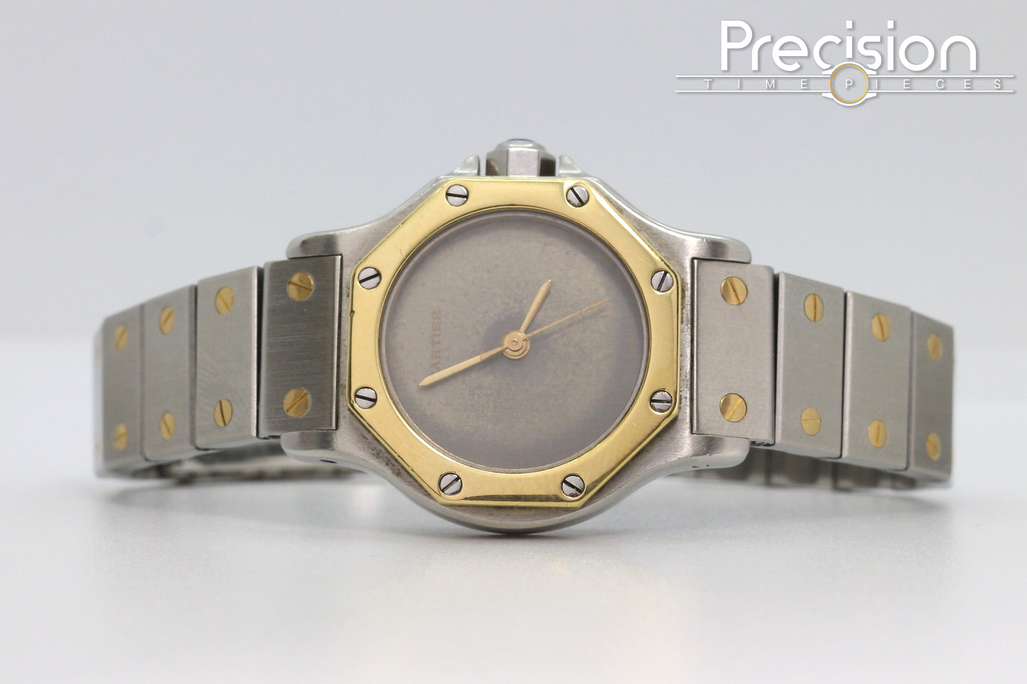 Cartier Santos Octagon Ref: 0907 Rare “Ghost Dial” Tropical 25mm Auto