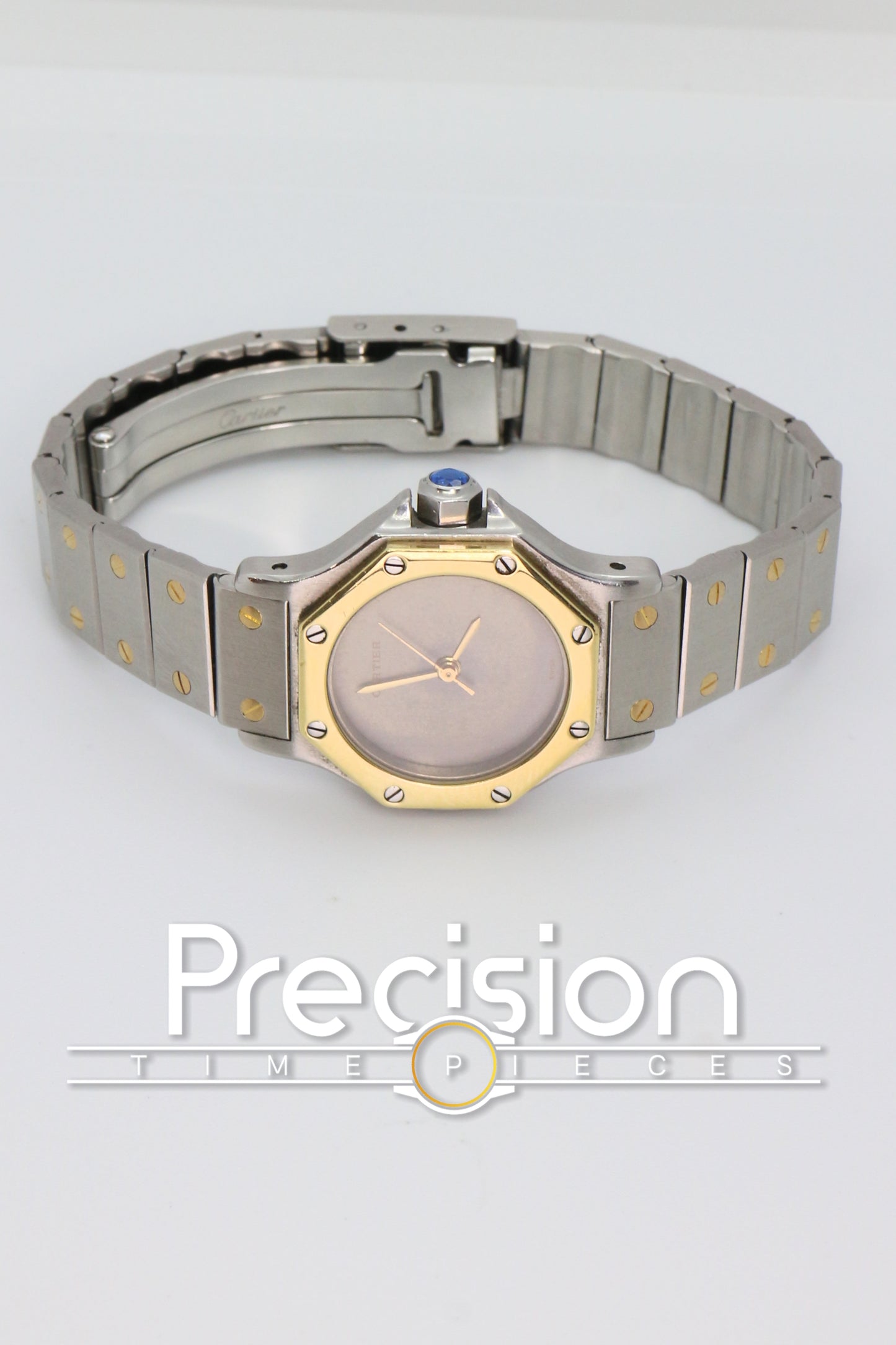 Cartier Santos Octagon Ref: 0907 Rare “Ghost Dial” Tropical 25mm Auto