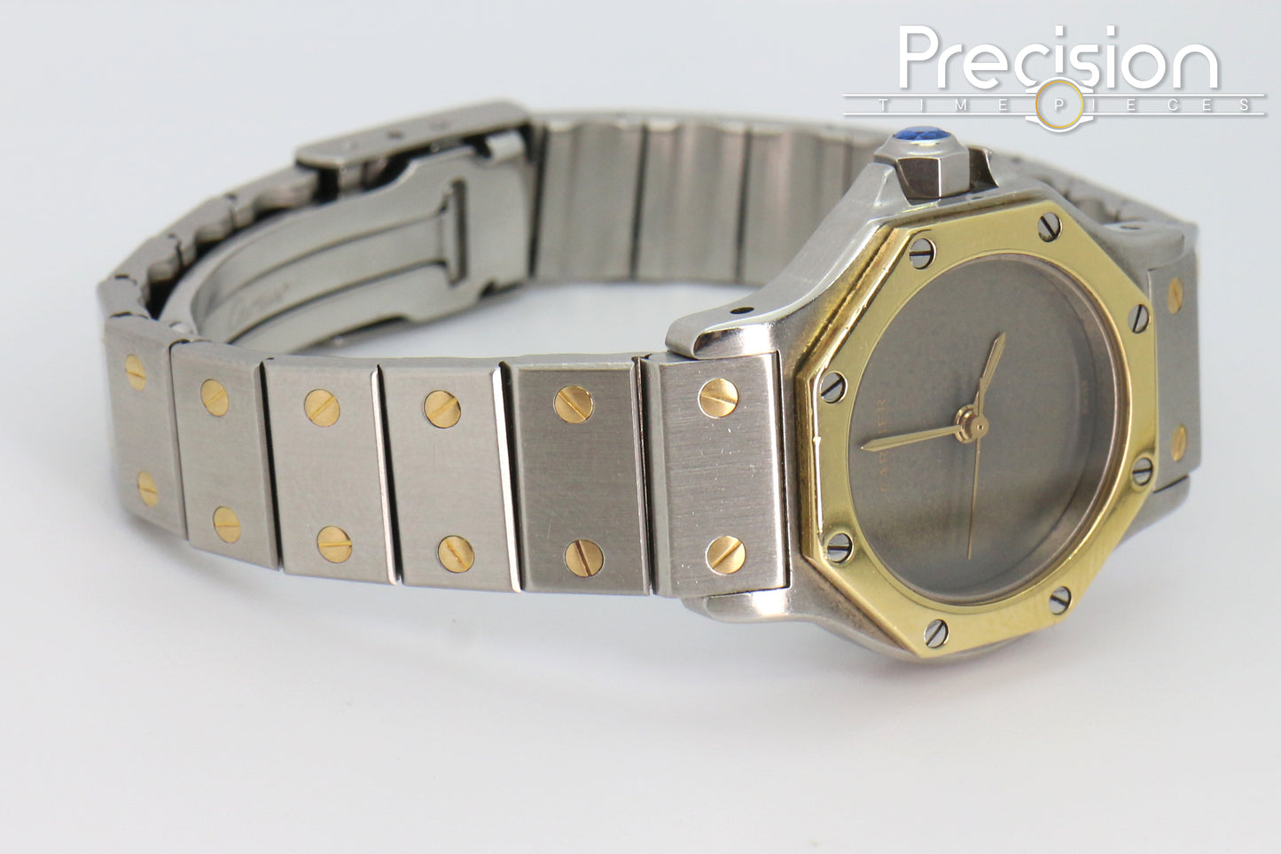 Cartier Santos Octagon Ref: 0907 Rare “Ghost Dial” Tropical 25mm Auto