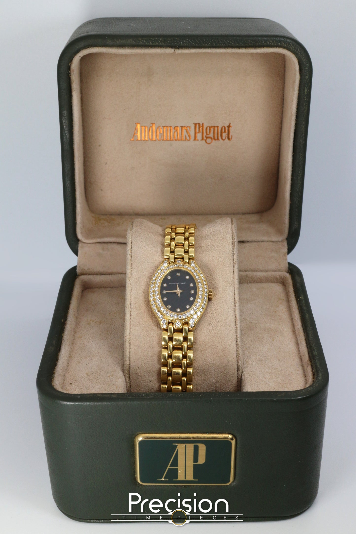 Audemars Piguet 18K Yellow Gold Factory Diamond Bezel & Dial