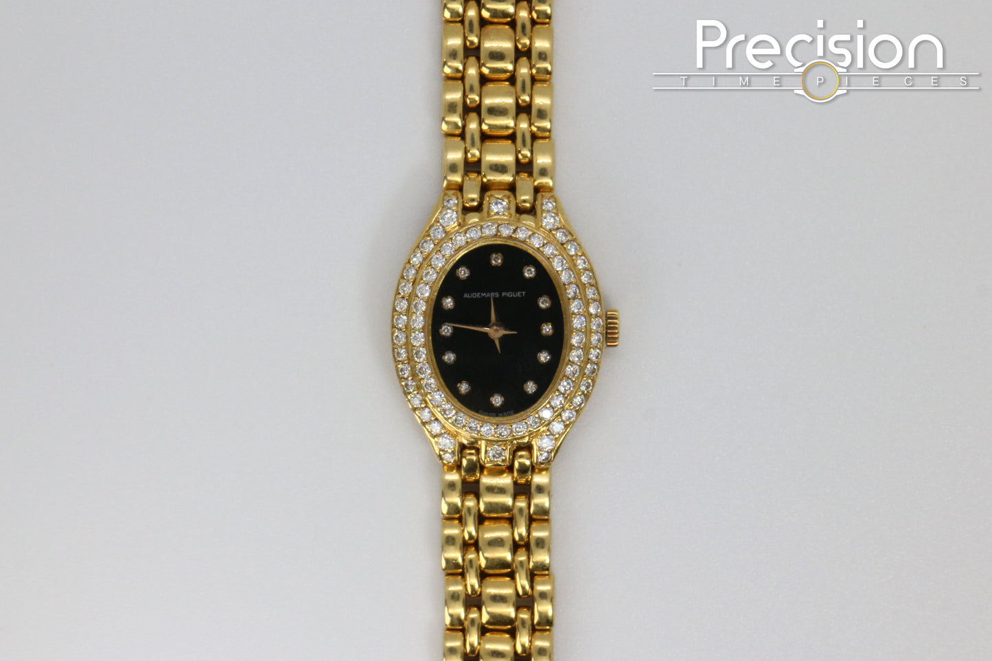 Audemars Piguet 18K Yellow Gold Factory Diamond Bezel & Dial