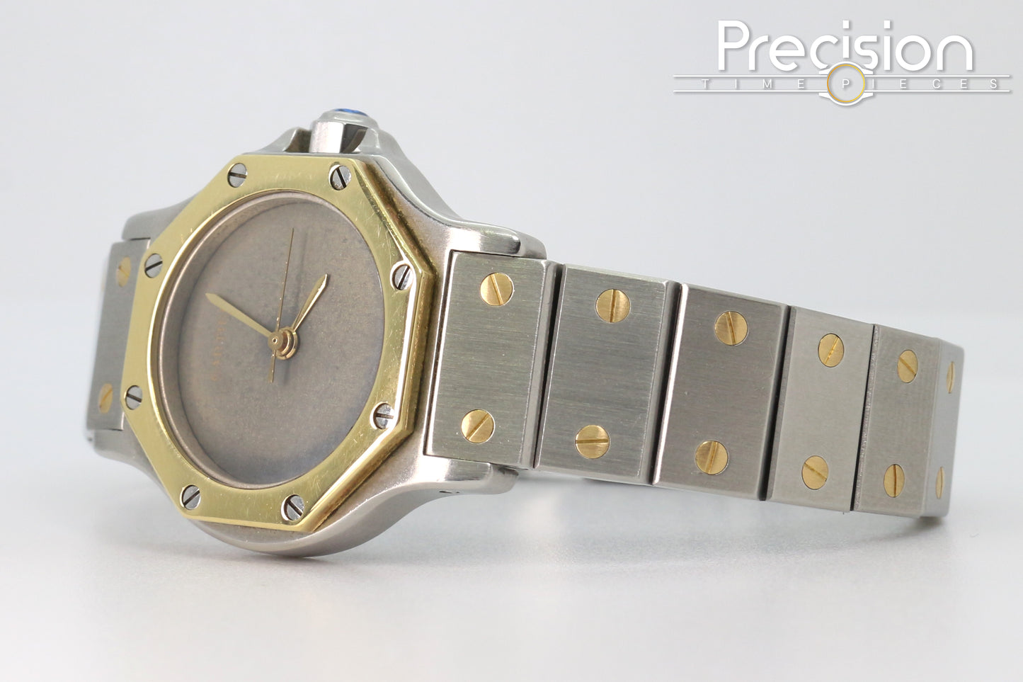 Cartier Santos Octagon Ref: 0907 Rare “Ghost Dial” Tropical 25mm Auto
