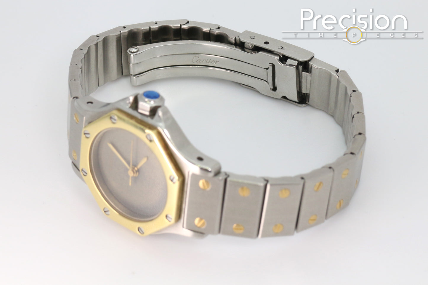 Cartier Santos Octagon Ref: 0907 Rare “Ghost Dial” Tropical 25mm Auto