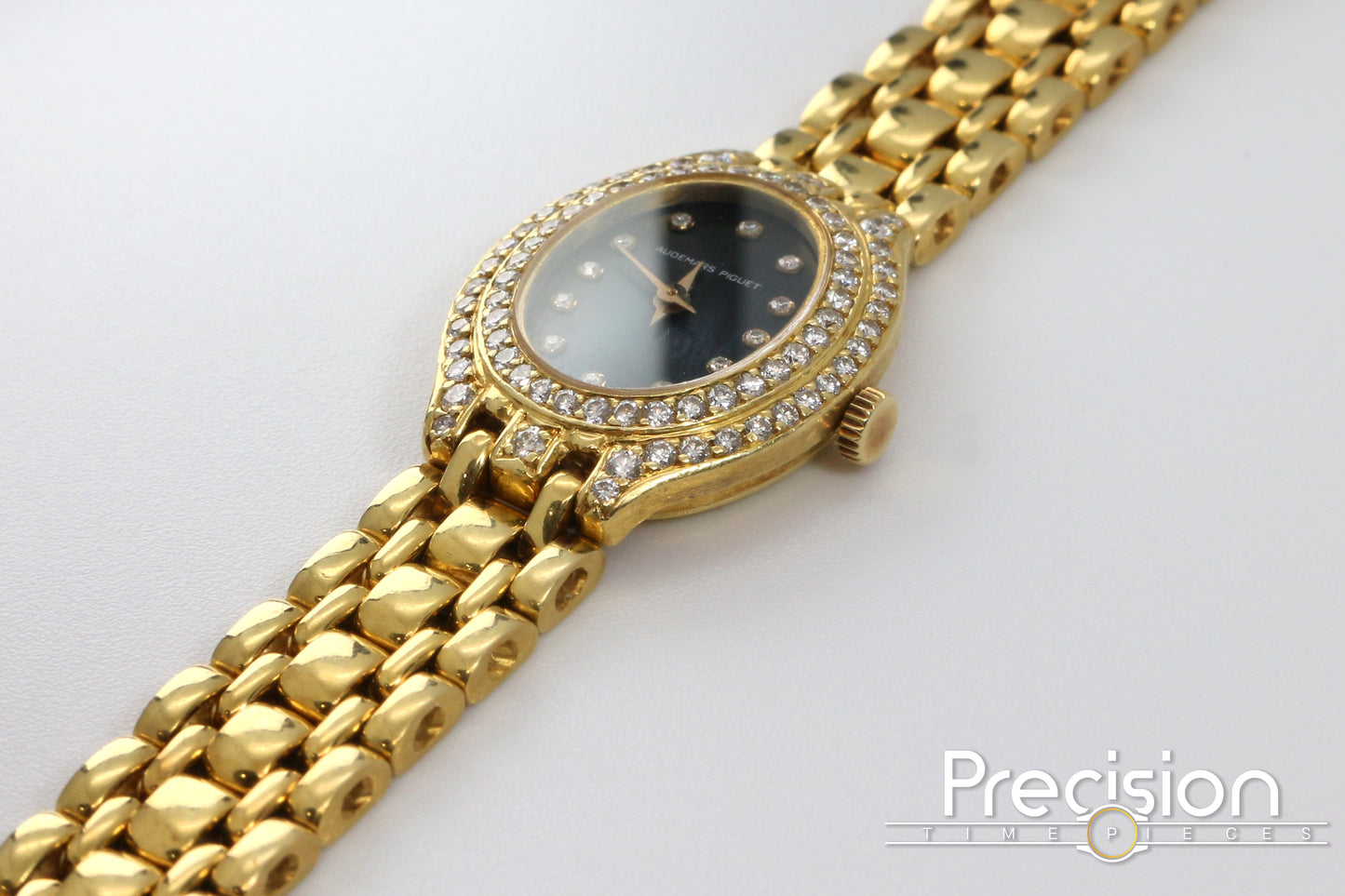 Audemars Piguet 18K Yellow Gold Factory Diamond Bezel & Dial