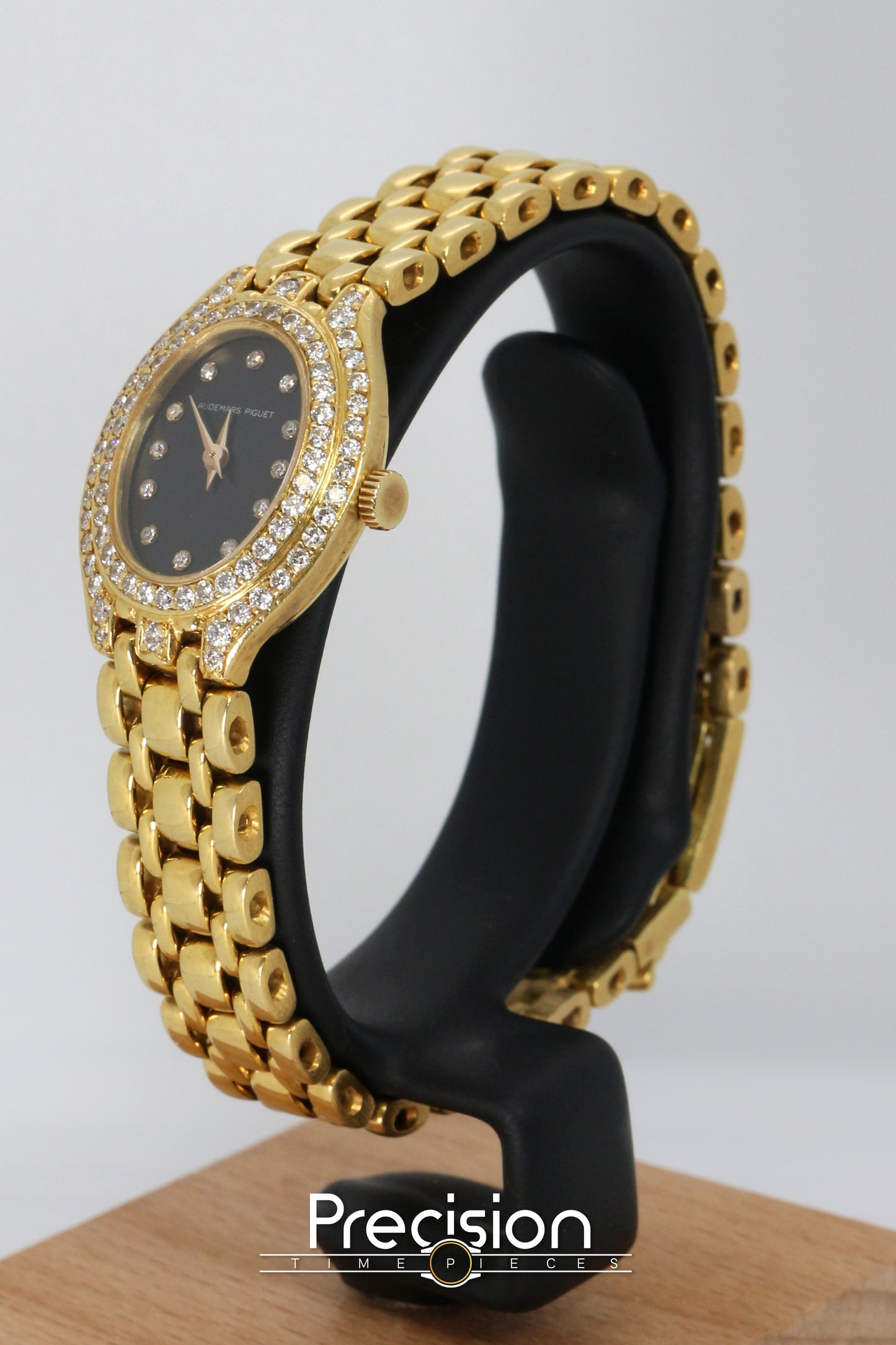 Audemars Piguet 18K Yellow Gold Factory Diamond Bezel & Dial