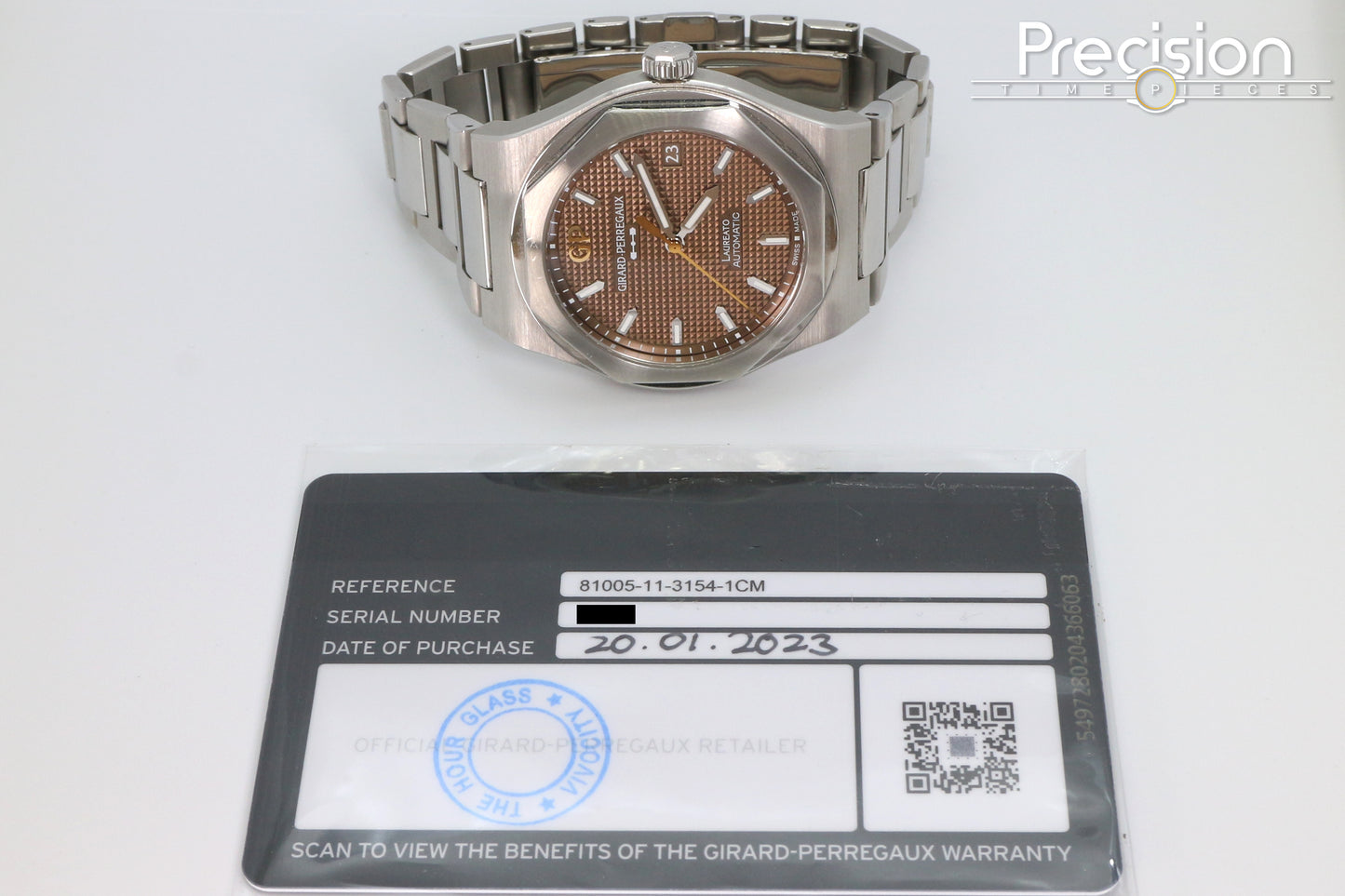 Girard-Perregaux Model: Laureato Reference: 81005-11-3154-1CM 38mm