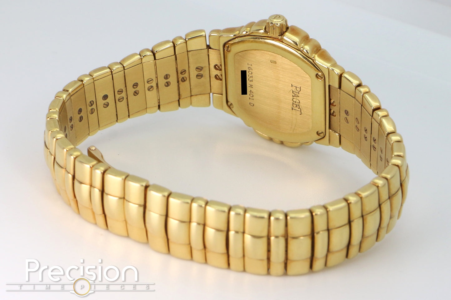 Piaget Tanagra Ref: 16033 M 401 D Quartz 33mm 18K Gold Lapis Dial