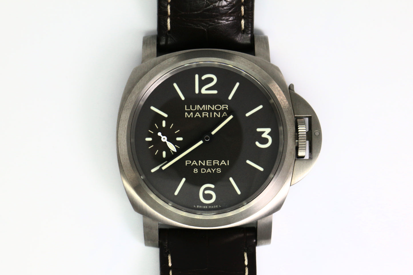Panerai Ref: PAM 00564 Luminor Marina 8 Days Titanium Case Dark Chocolate Full Set