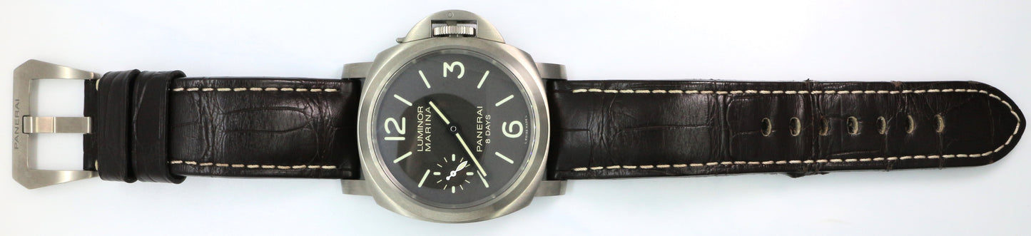 Panerai Ref: PAM 00564 Luminor Marina 8 Days Titanium Case Dark Chocolate Full Set