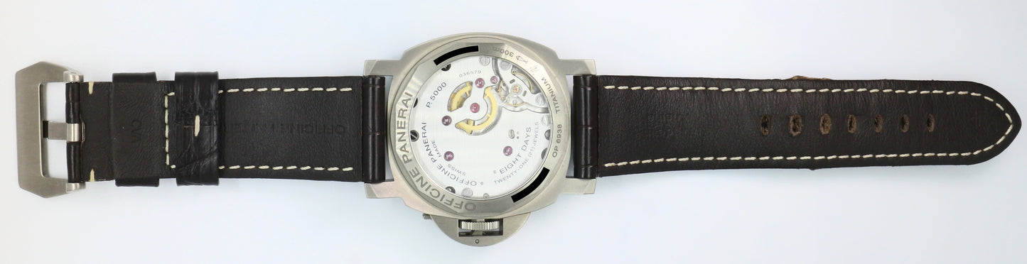 Panerai Ref: PAM 00564 Luminor Marina 8 Days Titanium Case Dark Chocolate Full Set