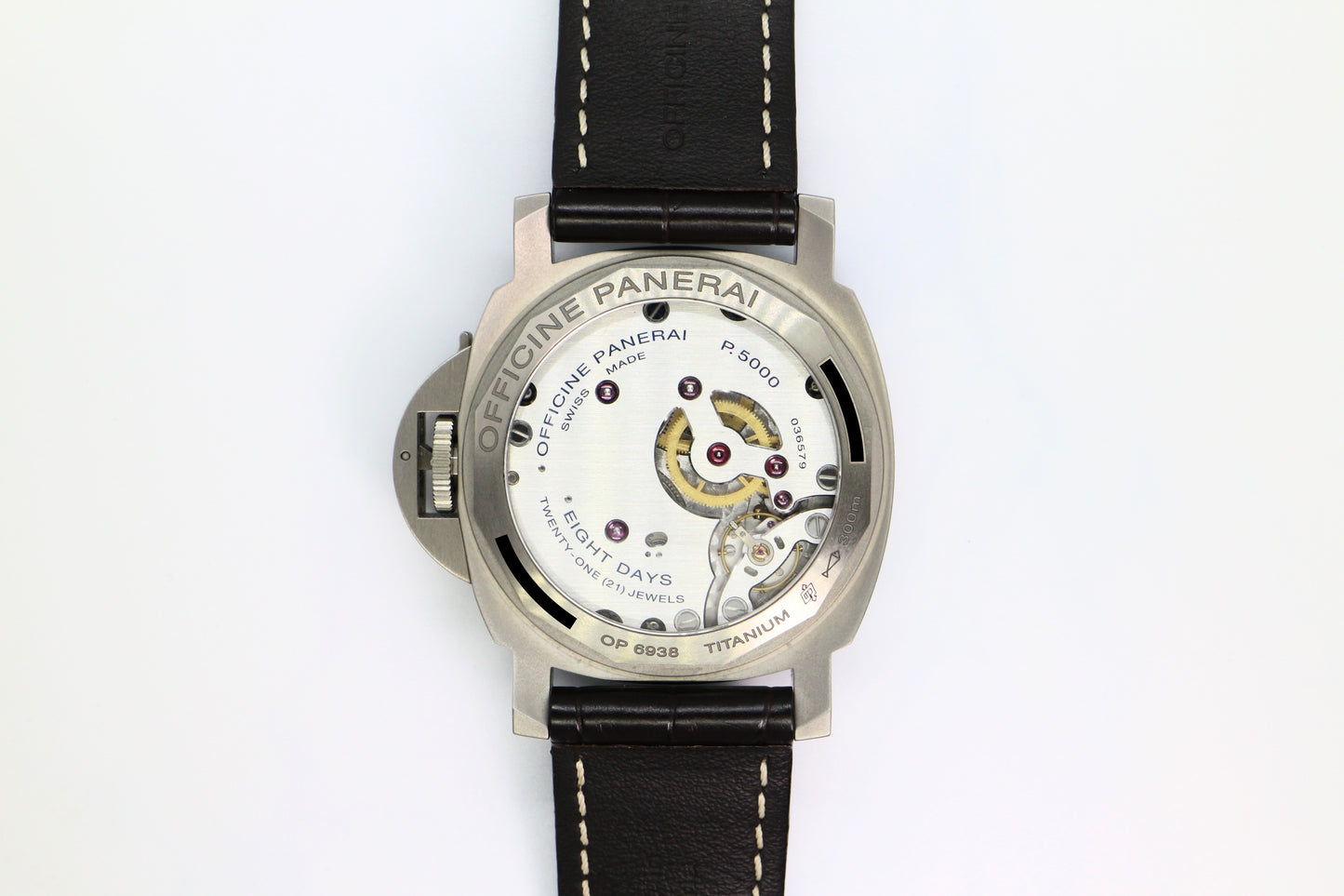 Panerai Ref: PAM 00564 Luminor Marina 8 Days Titanium Case Dark Chocolate Full Set