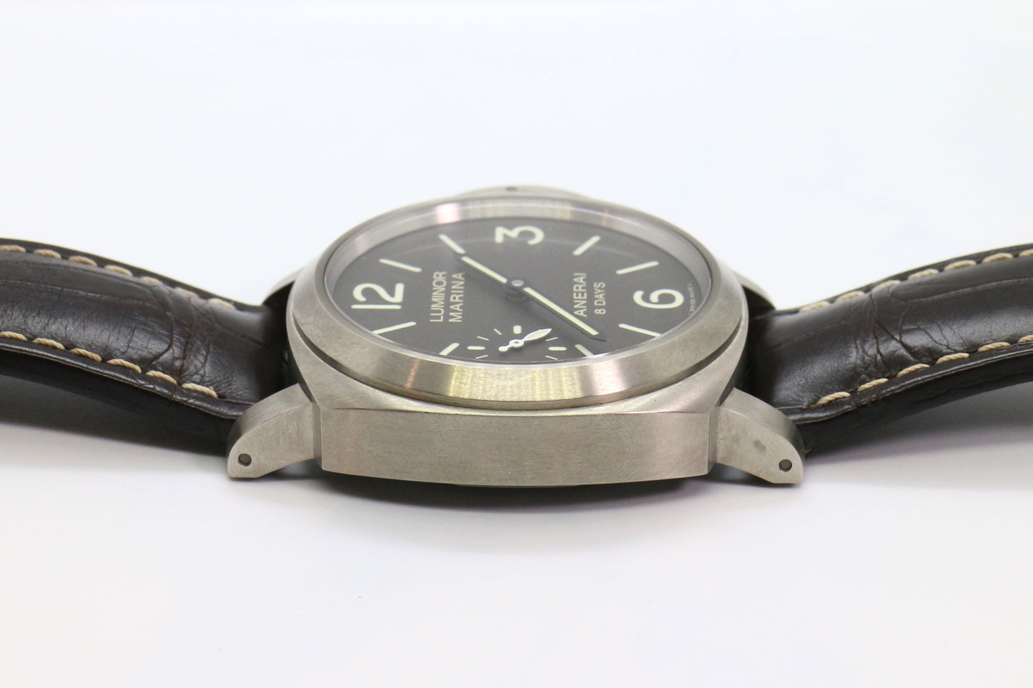 Panerai Ref: PAM 00564 Luminor Marina 8 Days Titanium Case Dark Chocolate Full Set