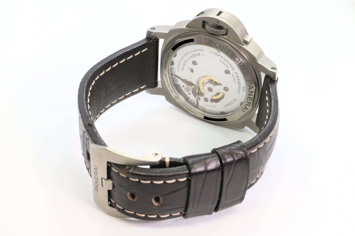 Panerai Ref: PAM 00564 Luminor Marina 8 Days Titanium Case Dark Chocolate Full Set