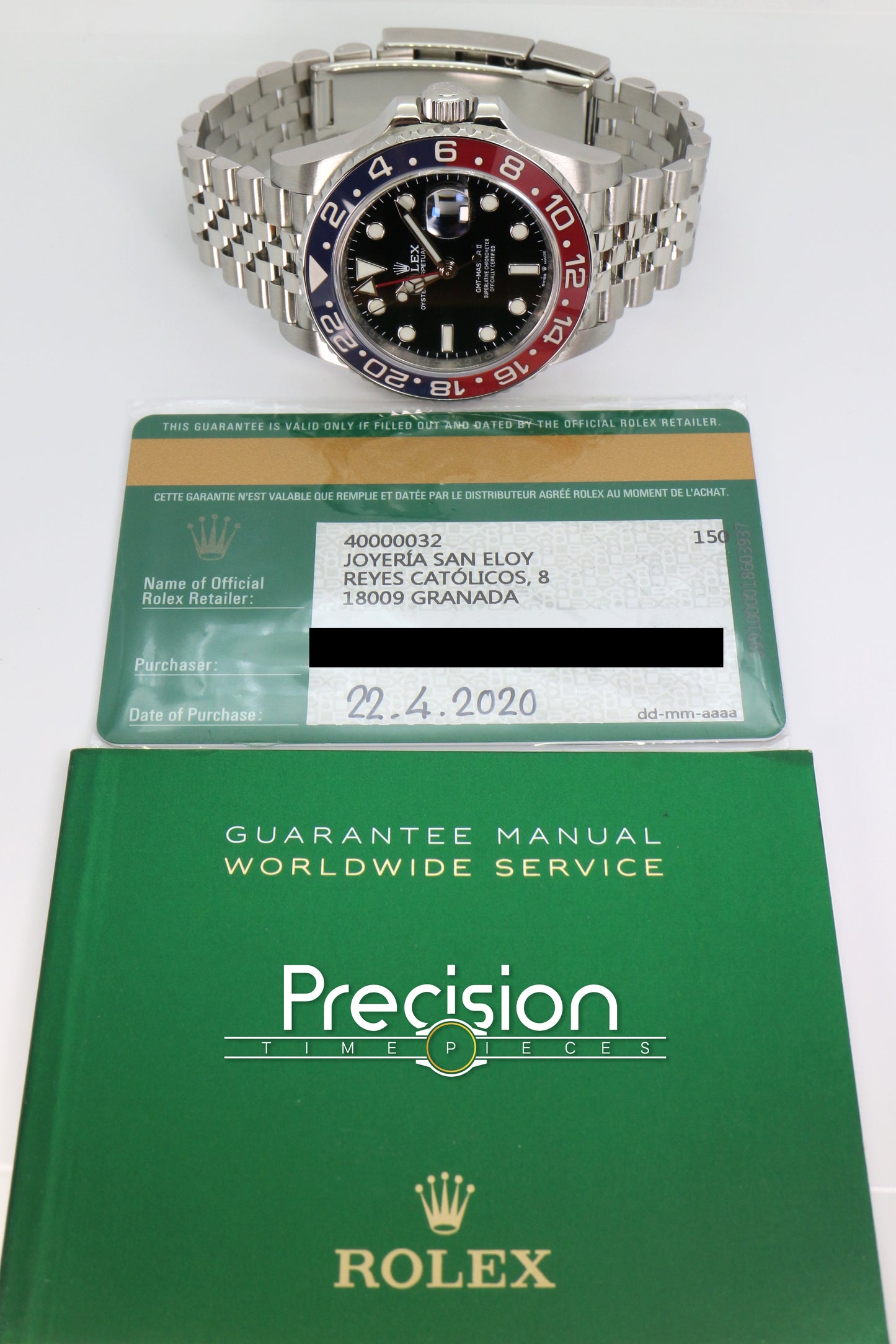 Rolex GMT-Master II Ref: 126710BLRO Full Set April 2020
