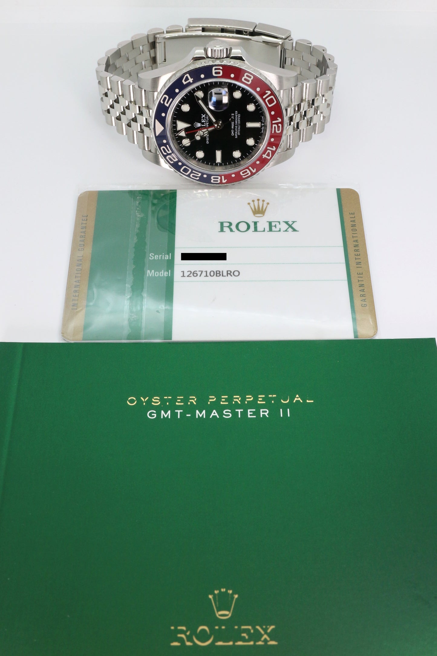 Rolex GMT-Master II Ref: 126710BLRO Full Set April 2020