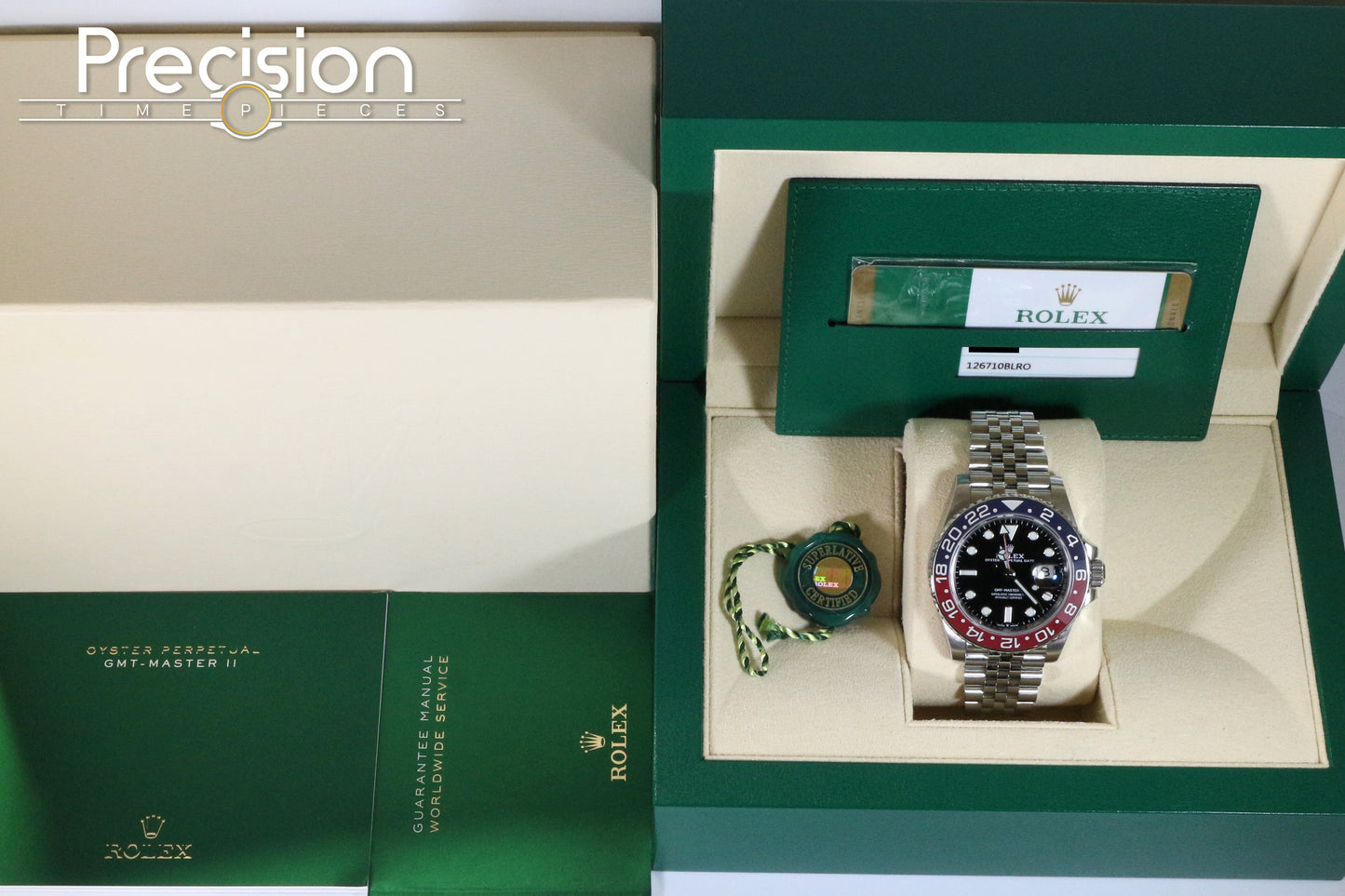 Rolex GMT-Master II Ref: 126710BLRO Full Set April 2020