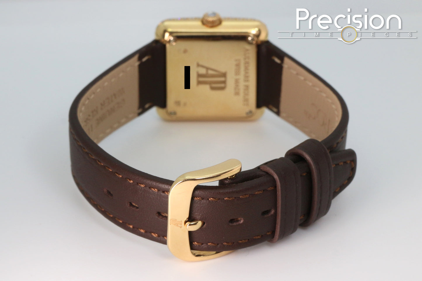 Audemars Piguet 25mm Rose Gold Factory Set Double Row Diamond Bezel