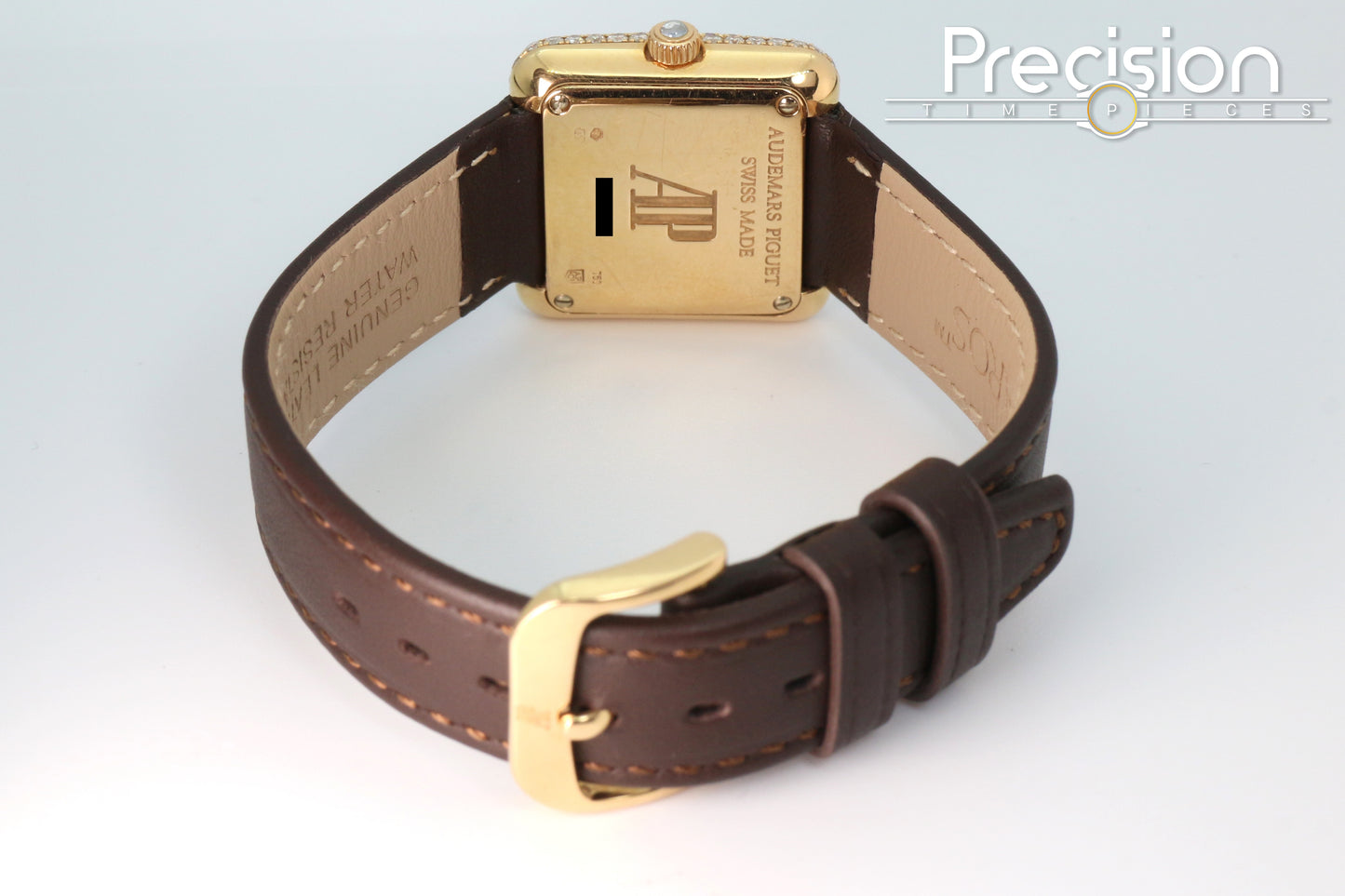 Audemars Piguet 25mm Rose Gold Factory Set Double Row Diamond Bezel