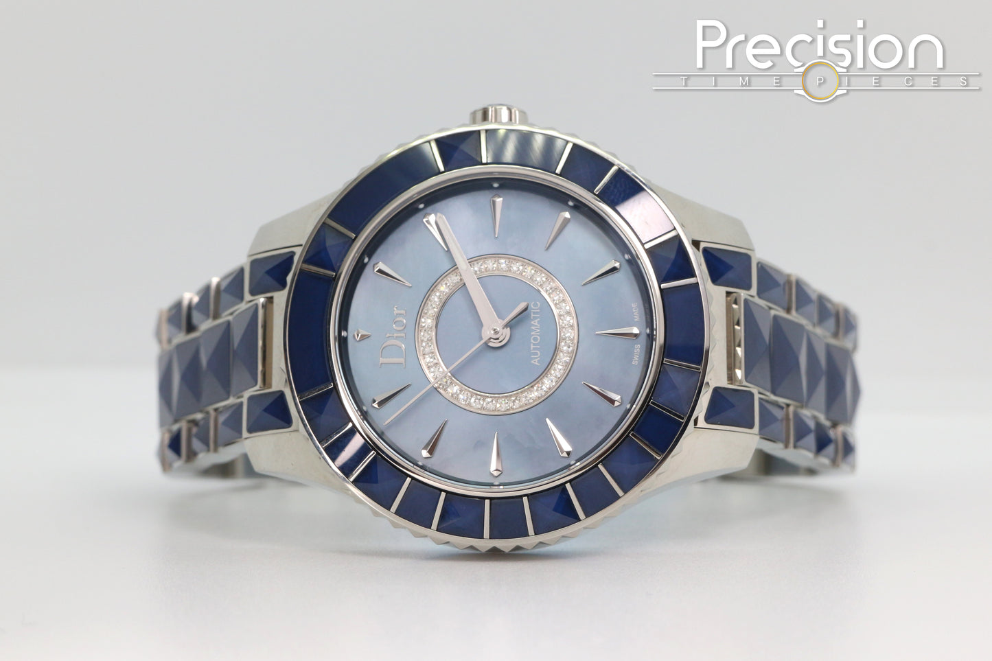 Dior Christal Ref: CD144517 Blue Mother of Pearl with Diamonds Dial 38mm