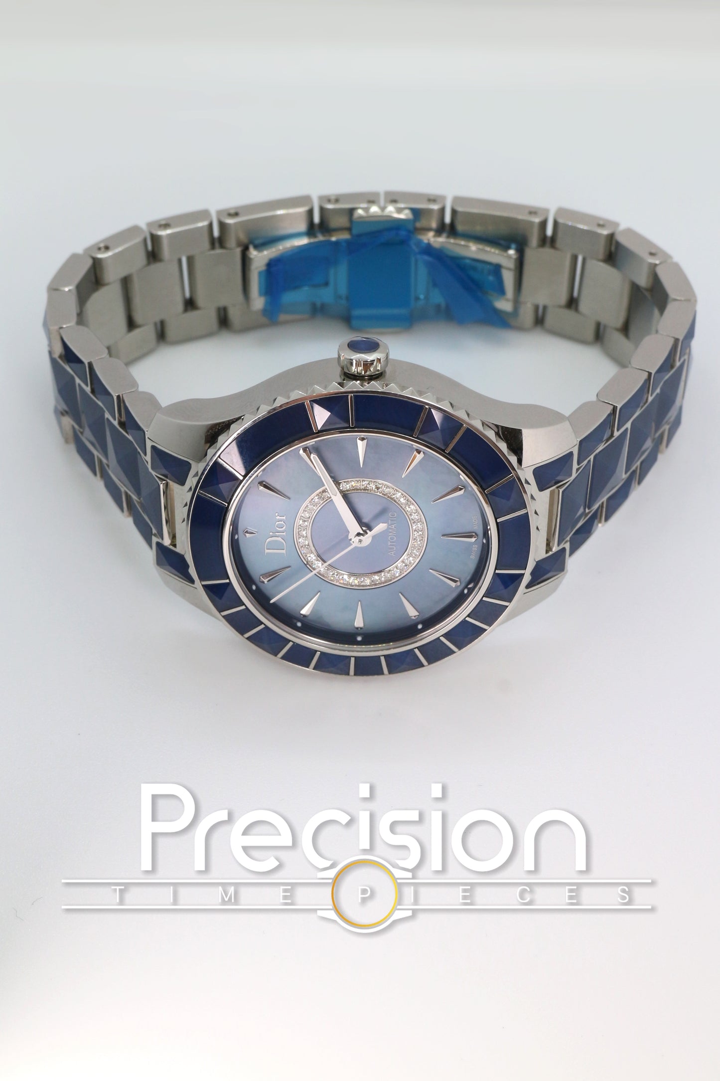 Dior Christal Ref: CD144517 Blue Mother of Pearl with Diamonds Dial 38mm
