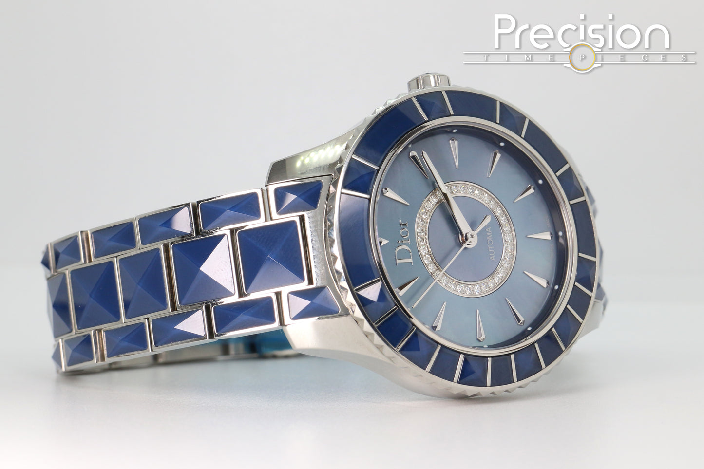 Dior Christal Ref: CD144517 Blue Mother of Pearl with Diamonds Dial 38mm