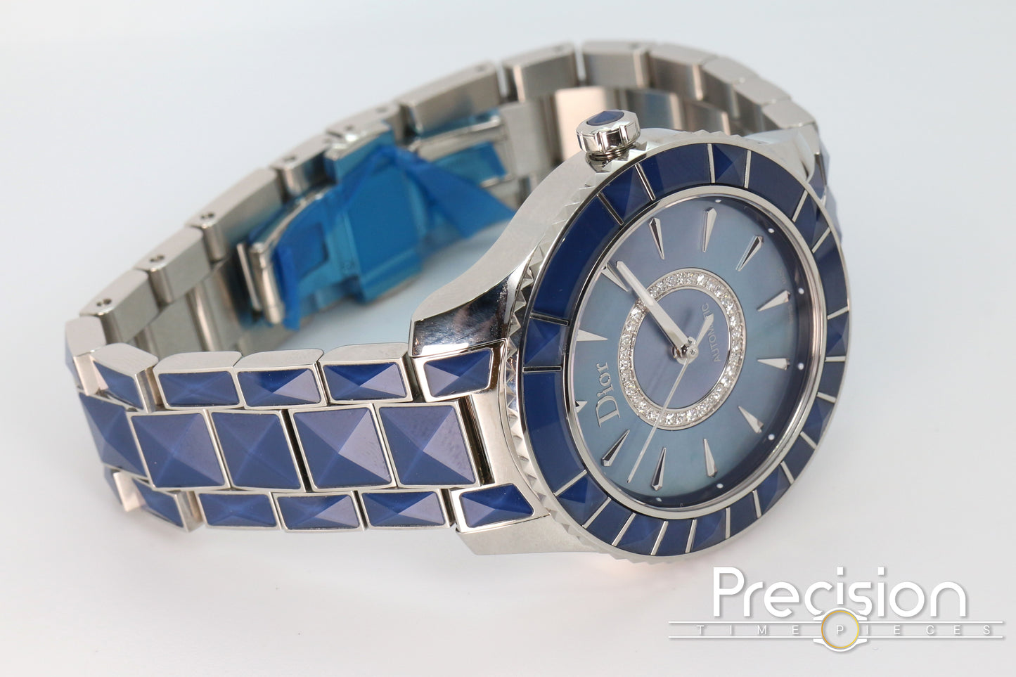 Dior Christal Ref: CD144517 Blue Mother of Pearl with Diamonds Dial 38mm