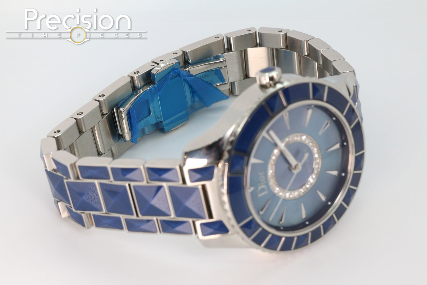 Dior Christal Ref: CD144517 Blue Mother of Pearl with Diamonds Dial 38mm