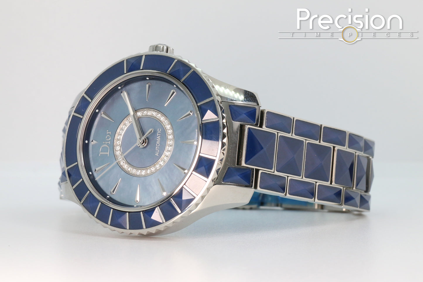 Dior Christal Ref: CD144517 Blue Mother of Pearl with Diamonds Dial 38mm